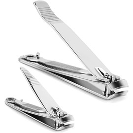 Suytvenxau Nail Clippers Set Ultra Sharp Stainless Steel Nail Clipper And Nail Cutter Travel Kit For Men Women Fingernail Toenail Clippers Portable Grooming Tools 2Pc