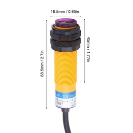 10PCS Infrared Diffuse Photoelectric Switch, E3F-DS30C4 M18 Proximity Switch, Optical Three Lines NPN NO (Normally Open) 30 cm Detection Distance10-30VDC Obstacle Avoidance Sensor Module