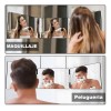 Espejo Tríptico 360 Grados Para Corte De Pelo Estilo Negro