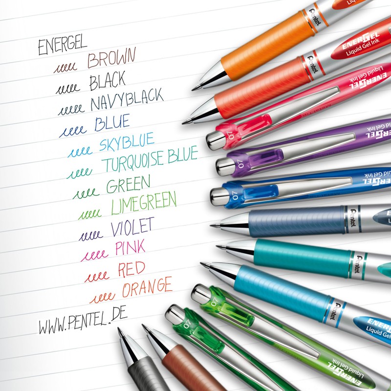 Pentel BL77-SX gel rollerball pen EnerGel with pressure mechanism, 1
