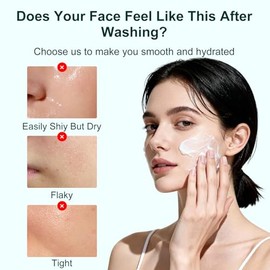 Limpiador facial suave, glicerina para hidratar, agentes de limpieza suaves derivados del coco, niacinamida (vitamina B3) + zinc PCA para control del 
