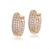IMPERO JEWELRY Aretes En Oro 18k Lamin Con Cristales Corte