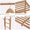 Ufine Bamboo Garment Rack 6 Tier Storage Shelves Clothes Hanging
