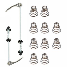 Lotatheta Bicycle Quick Release Skewers Axle Front Rear Skewers Rod Steel Wheel +10 pcs Spring Replacements for Road Bike Mountain Bike Silver