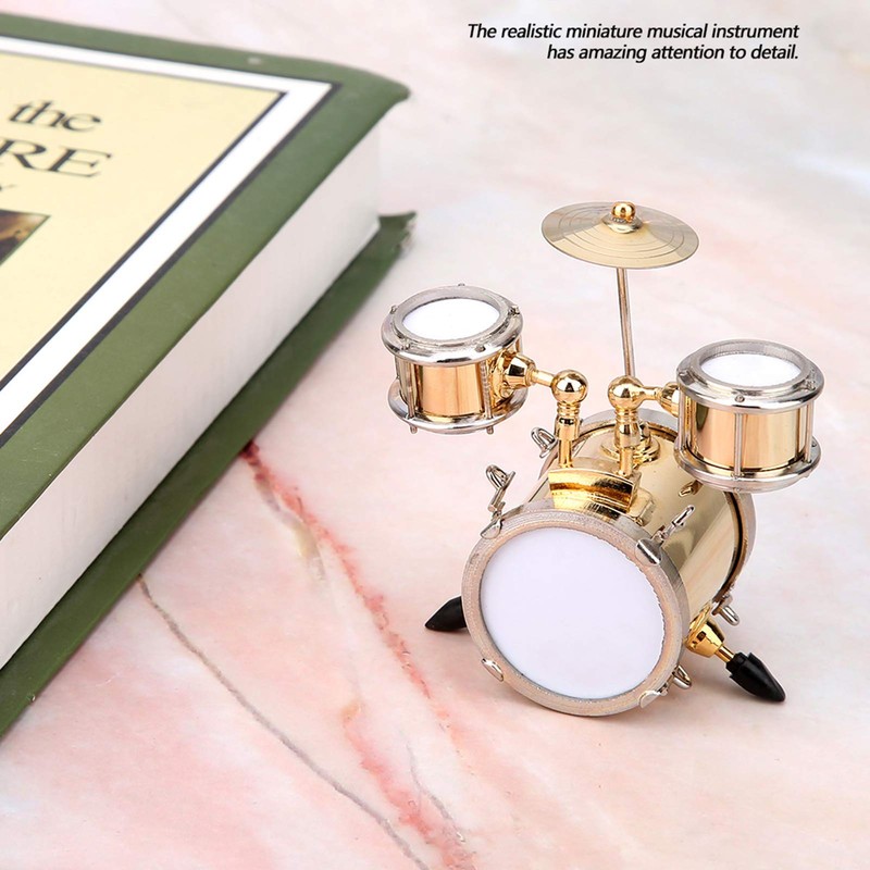 Musical Instrument Ornament, Miniature Musical Instrument Replica Drum Kit Ornament