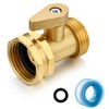 SIGURANTA Garden Hose Shut Off Valve, 3/4 Inch Solid Brass