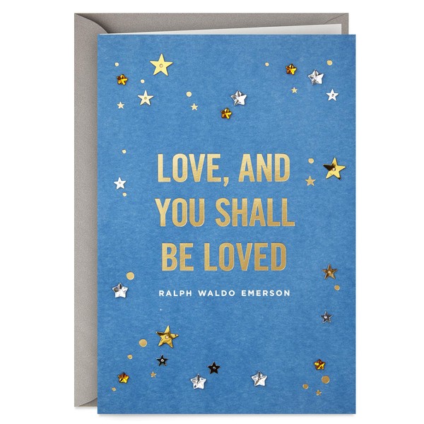 Hallmark Signature Love Card, Love and Be Loved (Romantic Valentines Day Card, Anniversary Card or Birthday Card)
