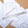 Stainless Steel Metal Shatterproof Straight Edge Metric Ruler 30 cm