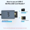 uni USB-C SD 4.0 High Speed Card Reader for Micro