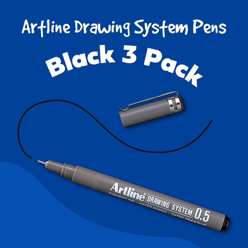 Artline 230 Drawing System Fineliner Pens, Art Technical Drawing Sketch