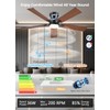 JSAITEE 52Inch Flush Mount Ceiling Fan with Lights Low Profile