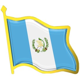 Guatemala Flag Lapel Pin - Enamel Metal National Badge | World Travel Souvenir Gifts for Men & Women | Country Flag Patriotic Brooch Bulk Pack of Pins for Hat, Tie, Clothes, Backpack (1pc)