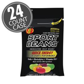 Jelly Belly Sport Beans - Energizing Jelly Beans - Assorted Flavors, Pack of 24