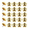 25 Pcs Gold-Hued Push Pins, Decorative Star Thumb Tacks Gold-Hued