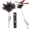 Extendable Ostrich Feather Duster, Natural Ostrich Feathers Long Handle Duster