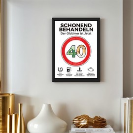 kiimiipa 40th Birthday Man Woman, Gift 40th Birthday Man Creative Money Gifts Picture Frame, Gifts for 40th Birthday Woman, 40th Birthday Decoration, Anniversary Commemoration Money Gift (40)