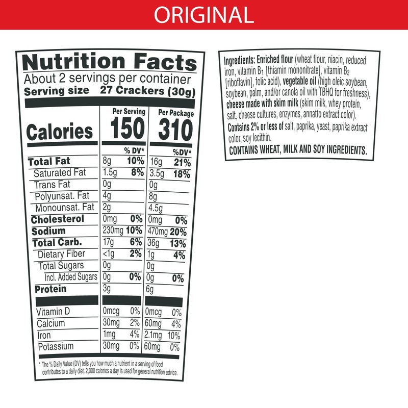 Cheez-It Cheese Crackers, Baked Snack Crackers, Office and Kids Snacks,