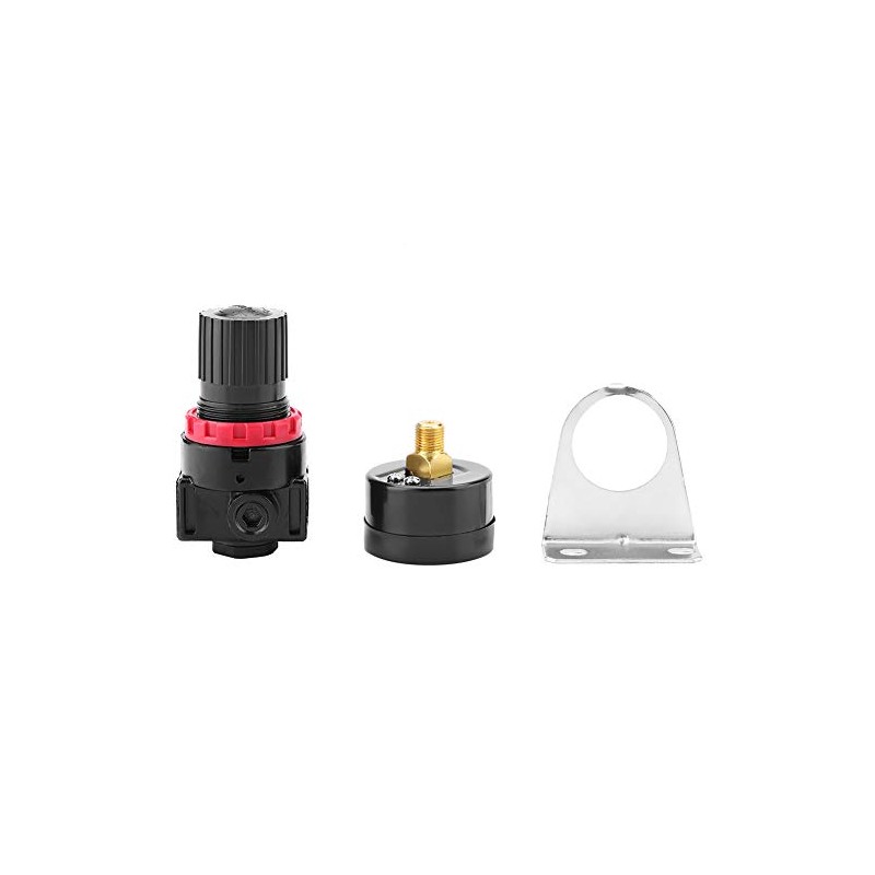 Pressure Regulator, Air Pressure Gauge Regulating Valve AR2000 Fittings Set,