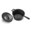 COMMERCIAL CHEF 2 Quart Cast Iron Saucepan, Dutch Oven Cast