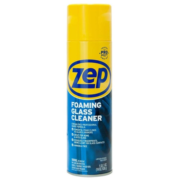 Zep Commercial ZUFGC19 19 Oz Zep Foaming Glass Cleaner (12 pack)