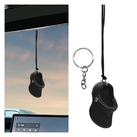 Cute Shoes Hanging Car Air Freshener, Swinging Car Rear View Mirror Charm, Auto Aromatherapy Diffuser, Mini Shoes Decoration Pendant for Cars Trucks SUVs (Black)