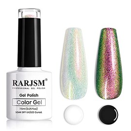RARJSM Pearl Gel Nail Polish, Glitter Drawing Gel Polish Dark Red Shimmer Mermaid Nail Gel Soak Off UV Gel for Salon Home DIY Manicure Use