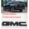 Auto Rear Tailgate GMC Matte Black OVERLAY Emblem Badge Fit