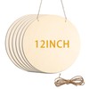 6 Pack Round Wooden Discs, Unfinished Wood Circles for Crafts