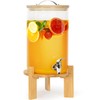 WILLOW WEAVE 2.1 Gallon Glass Drink Dispensers for Parties, Beverage