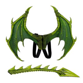 Himine Dragon Wings Props Cosplay Wing With Tail (Green)