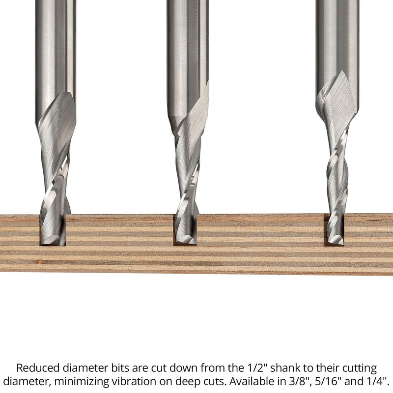 Ultra-Shear Solid Carbide Router Bits, 5/16" CD, 1/2" SH, 1-1/4"
