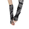 Black Paisley Long Arm Sleeves Sun Motorcycle Bicycle Elastic Stretch