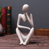 Resin Thinker Sculpture Abstract Statue Collectible Figurine Home Office Desktop