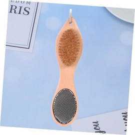 PACKOVE Wooden Foot File Pedicure Tool Double-Sided Callus Remover Pumice Stone Brush for Heel Dead Skin Removal and Foot Exfoliating Spa Care