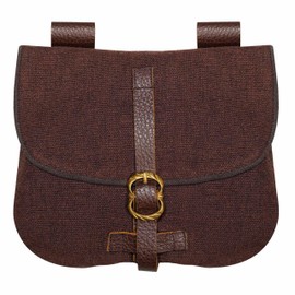 Mythrojan Medieval Jewelry Belt Pouch LARP Renaissance Waist Bag - Brown