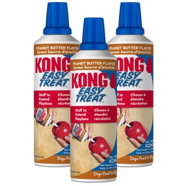 KONG Easy Treat Dog Paste 3-Pack – Mess-Free Stuffing Toys, Training & Reward Treats, Made in USA, Highly Digestible, No Refrigeration Needed (Peanut Butter)