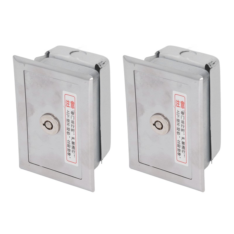 2Pcs Key Switch Box Stainless Steel Universal with Keys Accessory