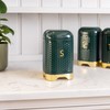 KitchenCraft Sugar Storage Canister with Lid, Hunter Green & Gold,
