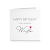 Happy Birthday To My Gorgeous Wife Love Cursive Greeting Card