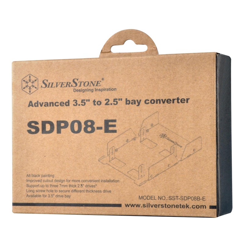 SilverStone SST-SDP08B-E - 3.5" to 3x 2.5" SSD/HDD Mounting Adapter