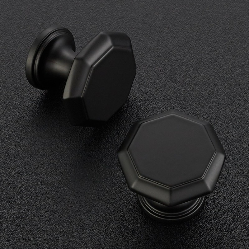 Ravinte 5 Pack Matte Black Kitchen Cabinet knobs Single Hole