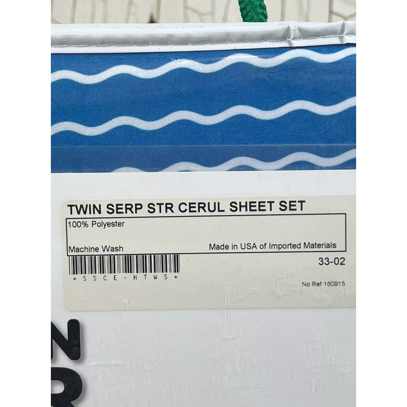 Crayola Dream In Color Twin Sheet Set Serpentine Stripe Cerulean