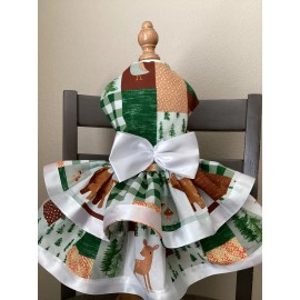 Casualpaws Handmade animal And Trees Dog Dress SizeXXL Dog Clothes