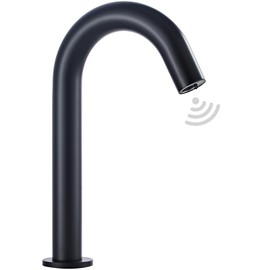 Automatic Single Bathroom Faucet Touchless Sensor Black Kitchen Faucet Touch-Free Electric Motion Infrared Touchfree Faucet Bar Public Sink Aerator Spout Commercial AC/DC Power