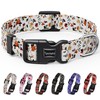Tpotato Reflective Combination Pattern Girl Dog Collar for Puppy Small