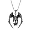 YZMOXNL Skull Necklace Punk Skeleton Wings Pendant Choker Goth Halloween