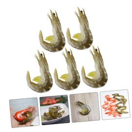 ARTIBETTER 5pcs Artificial Shrimp Sea Fake Shrimp Model Shrimp Plush Lifelike Shrimp Ornament Shrimp for Decor Simulation Shrimp Plush Food Photo Prop Dining Table Fish PVC