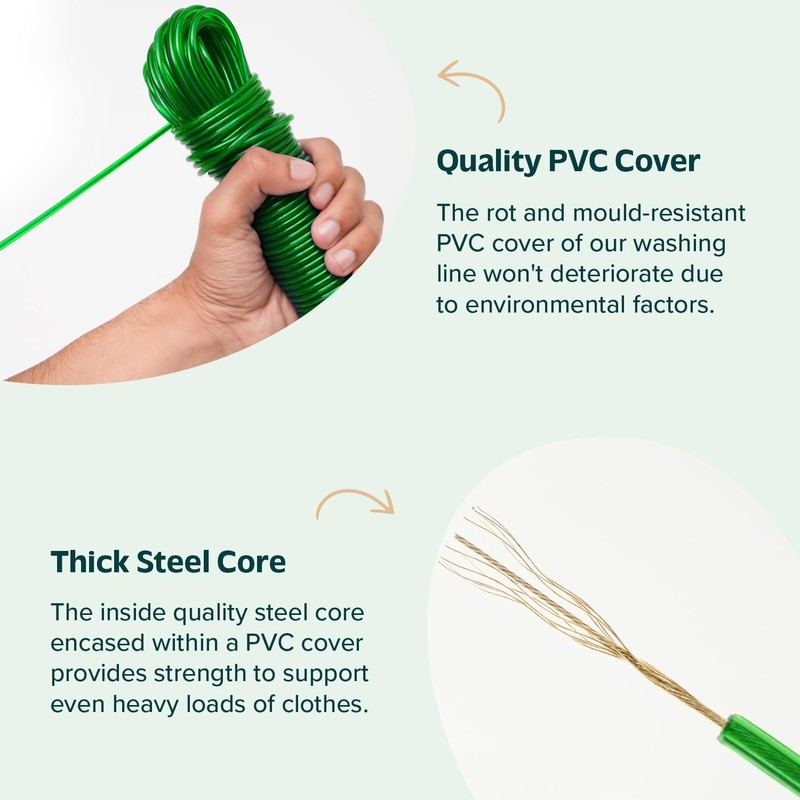 Washing Line Rope 30m | Strong 3.7mm Thick Clothes Lines