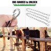 Urkupoo 2 Pack Outdoor Gate Chain Lock with 4 Carabiners,