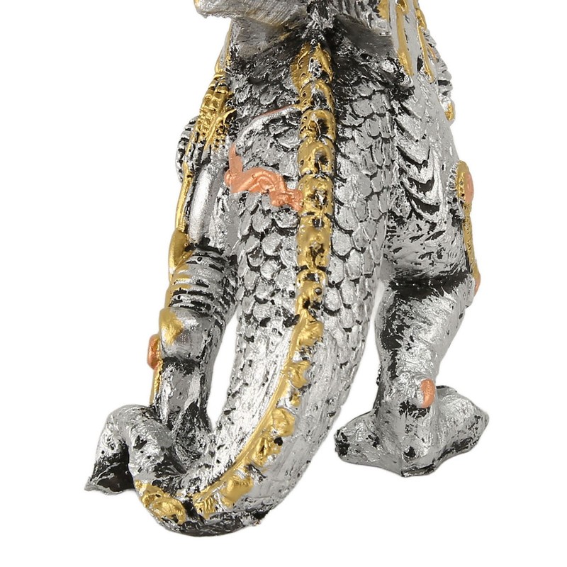 Mechanical Steampunk Dragon Sculpture Decorative Resin Dragon Statue for Bedrooms